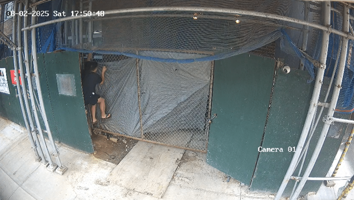trespasser on construction site